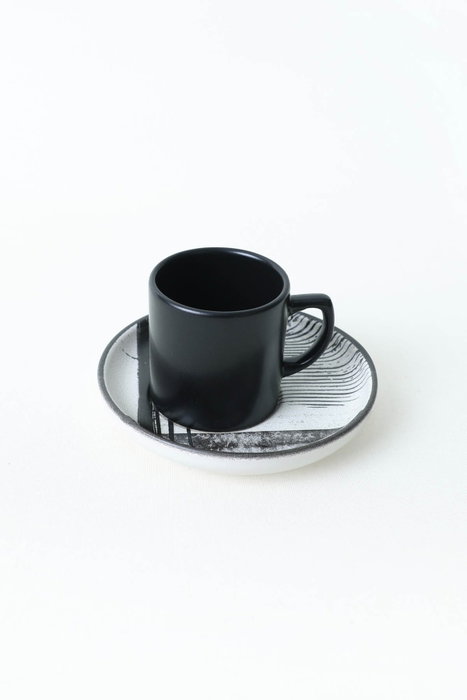 Hermia Juego de Tazas de Café y Platillos Multicolor de 12 Piezas